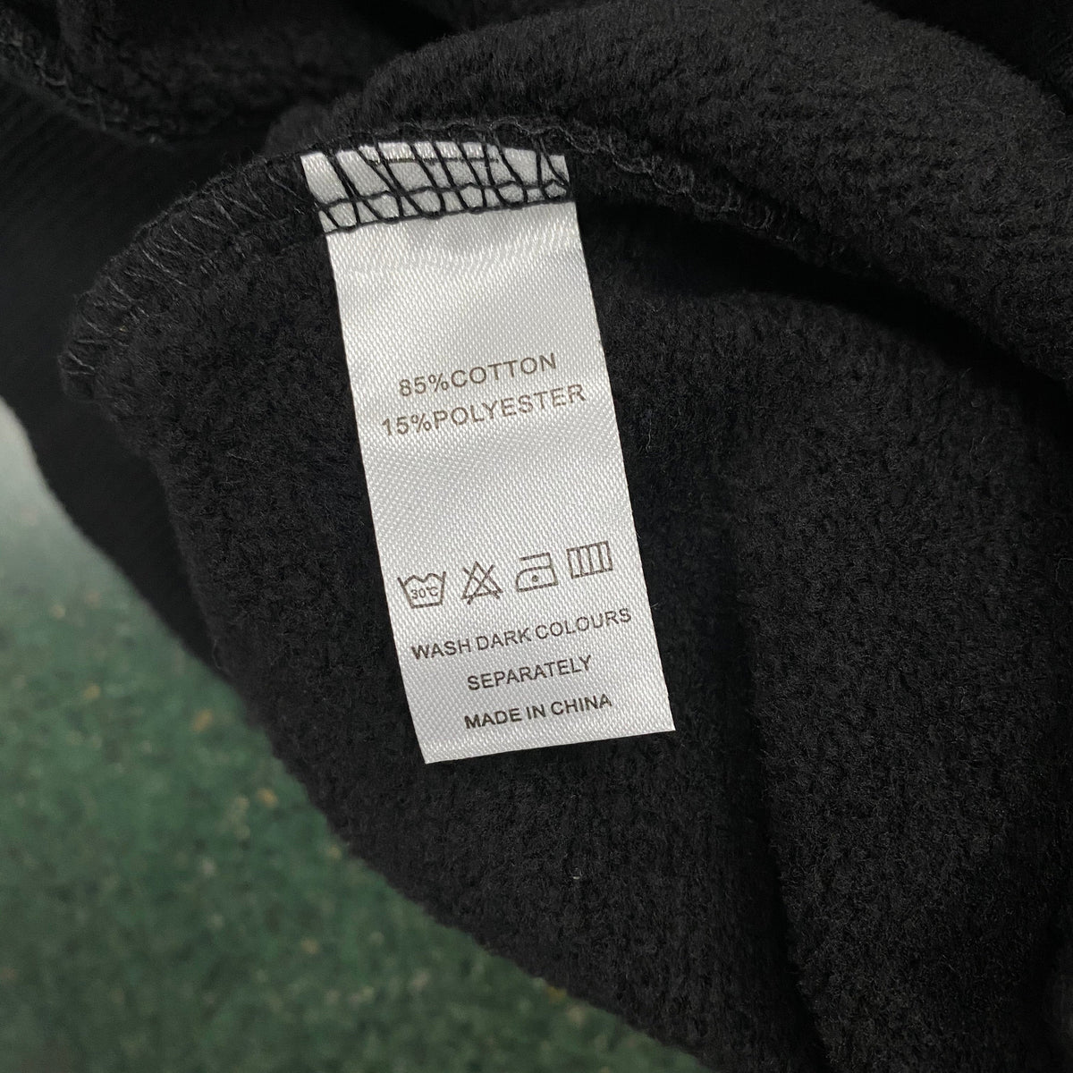 Black/Black Alcatraz logo hoodie