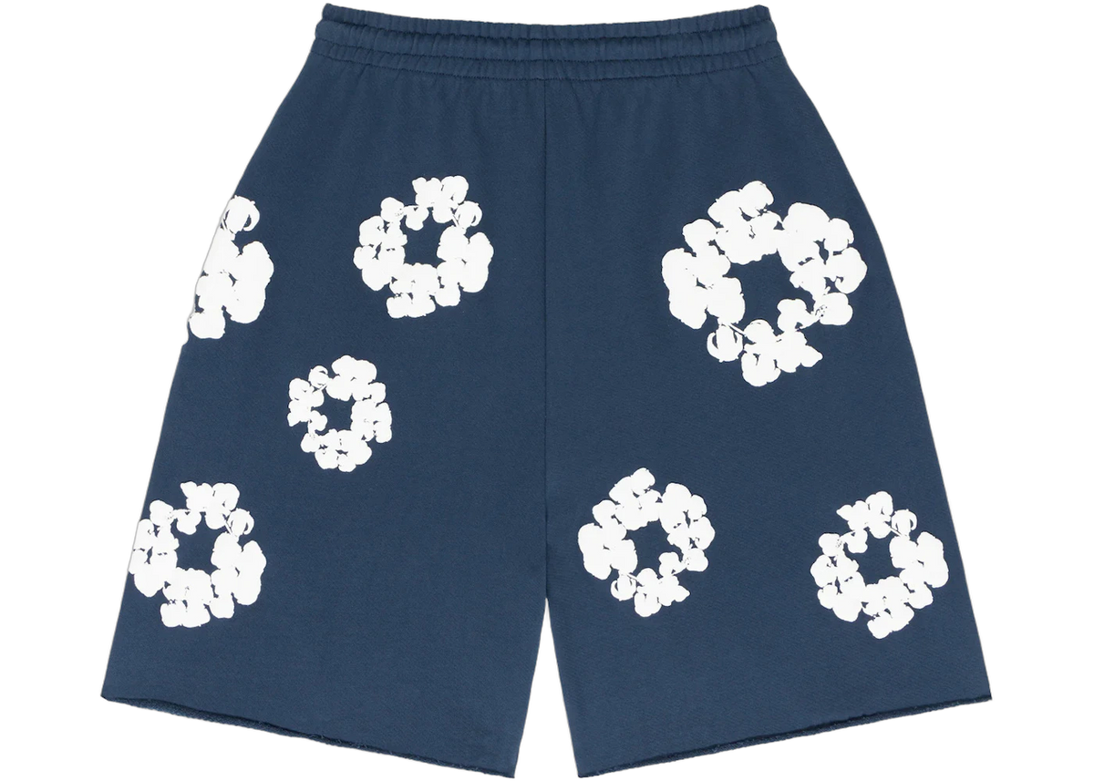 Denim Tears The Cotton Wreath Shorts Navy