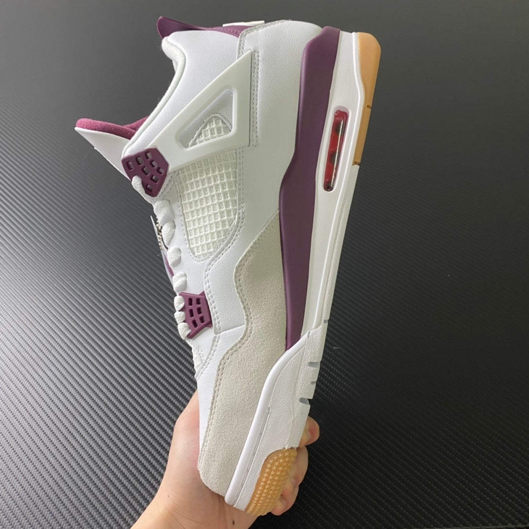 AJ4 Retro White Fuchsia