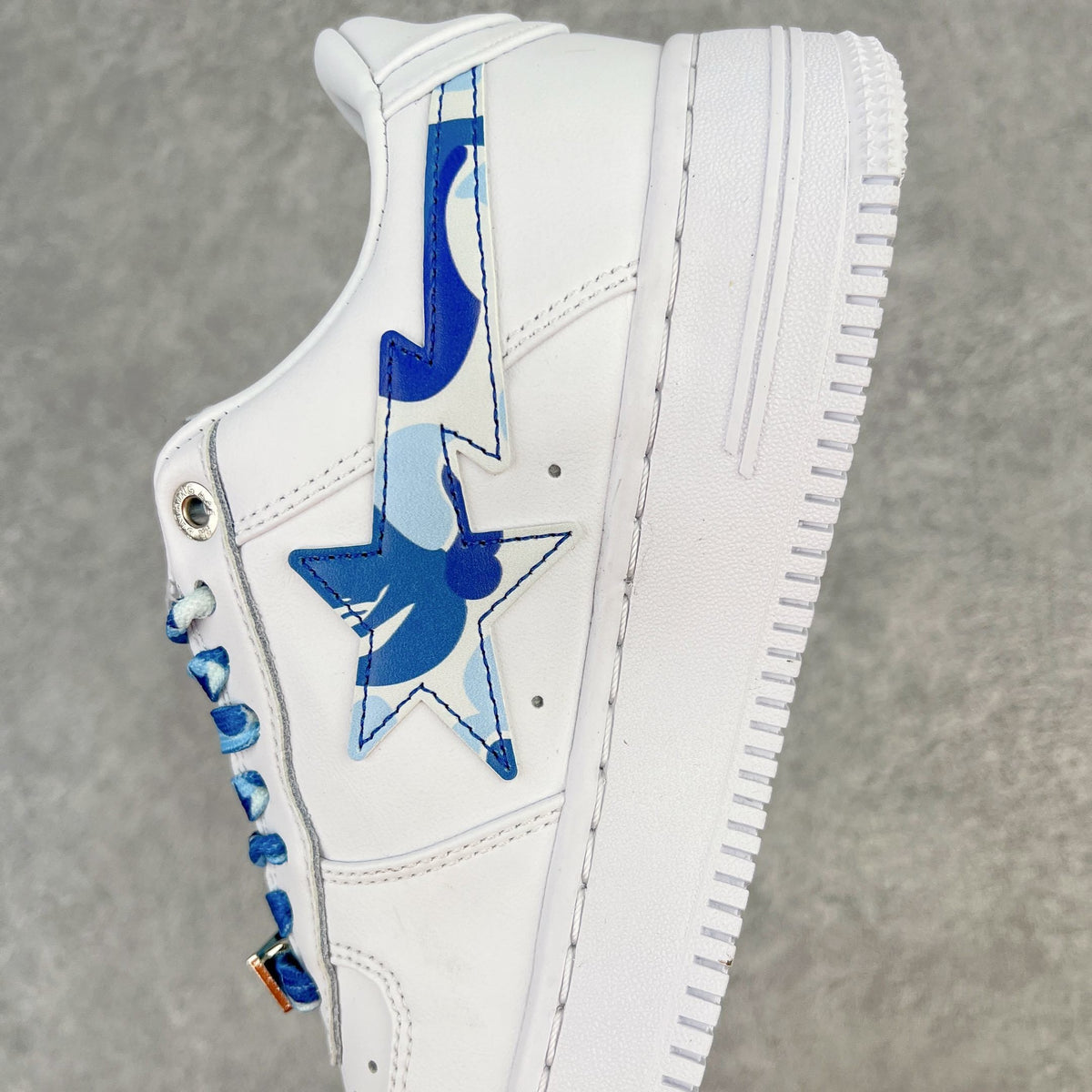 Bape STA Low White ABC Camo Blue