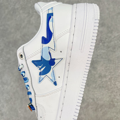 Bape STA Low White ABC Camo Blue