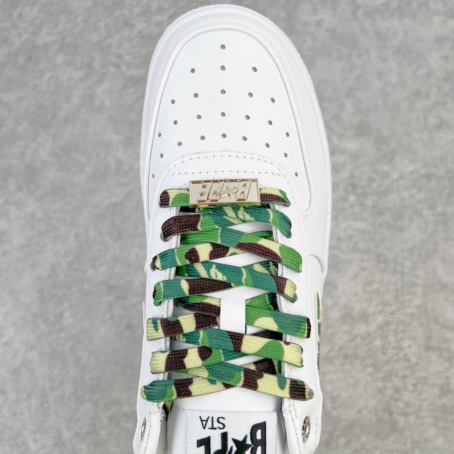 Bape STA Low White ABC Camo Green