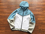 Conjunto Tech Fleece Azul e Branco
