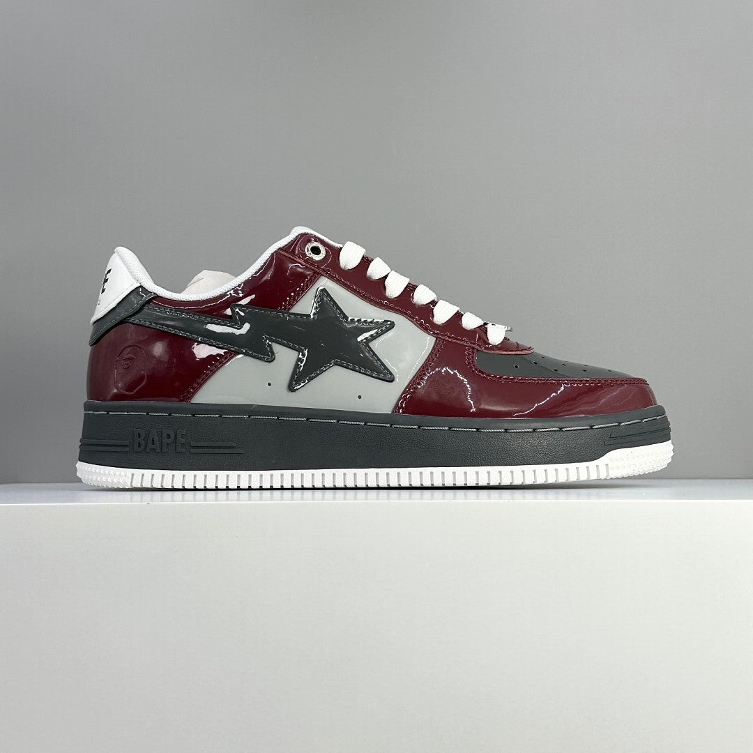 Bape STA Low Burgundy/Grey