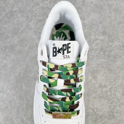 Bape STA Low White ABC Camo Green
