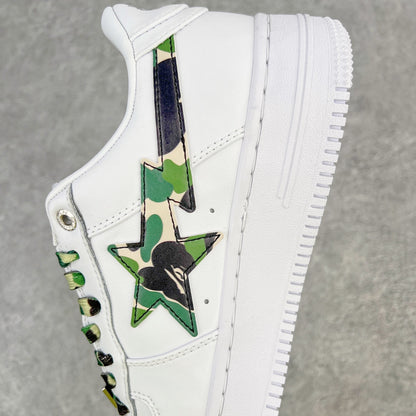 Bape STA Low White ABC Camo Green