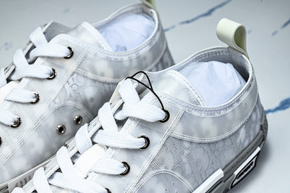 【430】MEN'S LOW TOP PRINT B23 LACE UP FLAT SHOES COMBINED WITH CASUAL SPORTS SHOES DARK GRAY/GREY