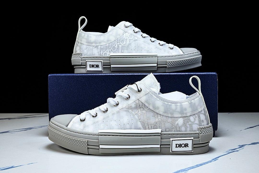 【430】MEN'S LOW TOP PRINT B23 LACE UP FLAT SHOES COMBINED WITH CASUAL SPORTS SHOES DARK GRAY/GREY