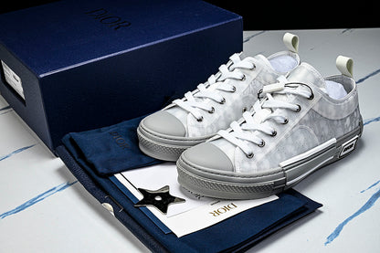【430】MEN'S LOW TOP PRINT B23 LACE UP FLAT SHOES COMBINED WITH CASUAL SPORTS SHOES DARK GRAY/GREY