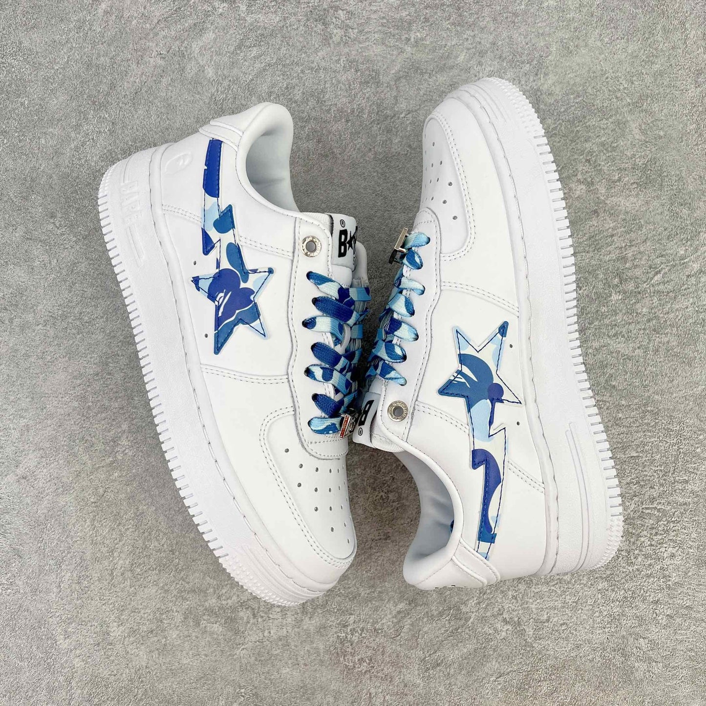 Bape STA Low White ABC Camo Blue