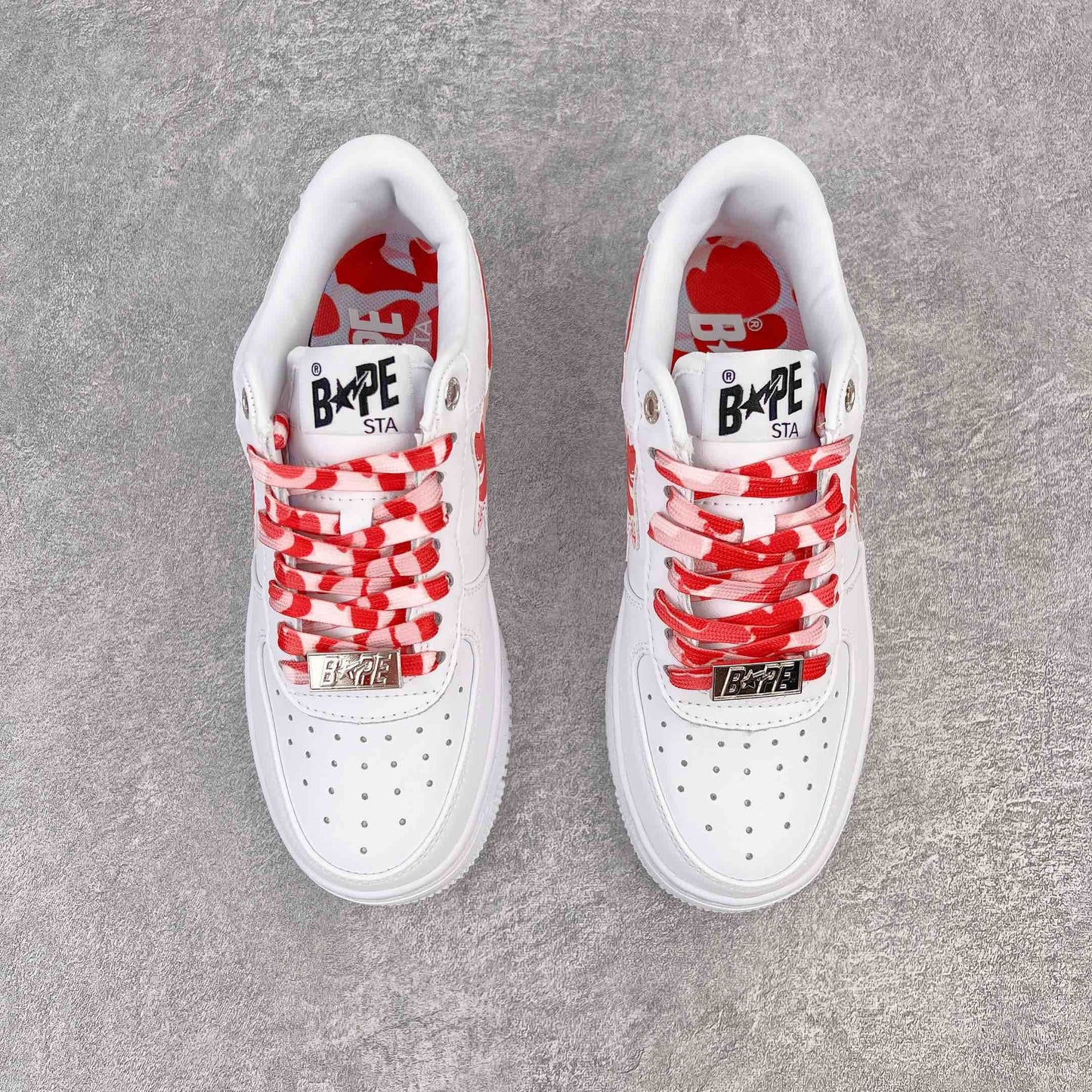 Bape STA Low White ABC Camo Pink