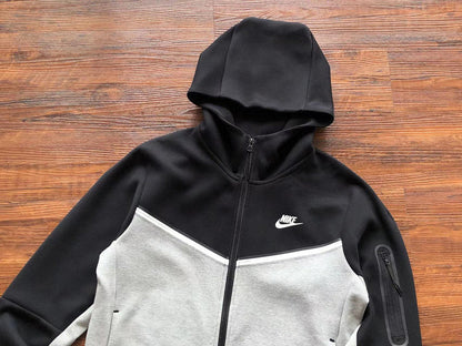 Conjunto Tech Fleece Preto e Cinza