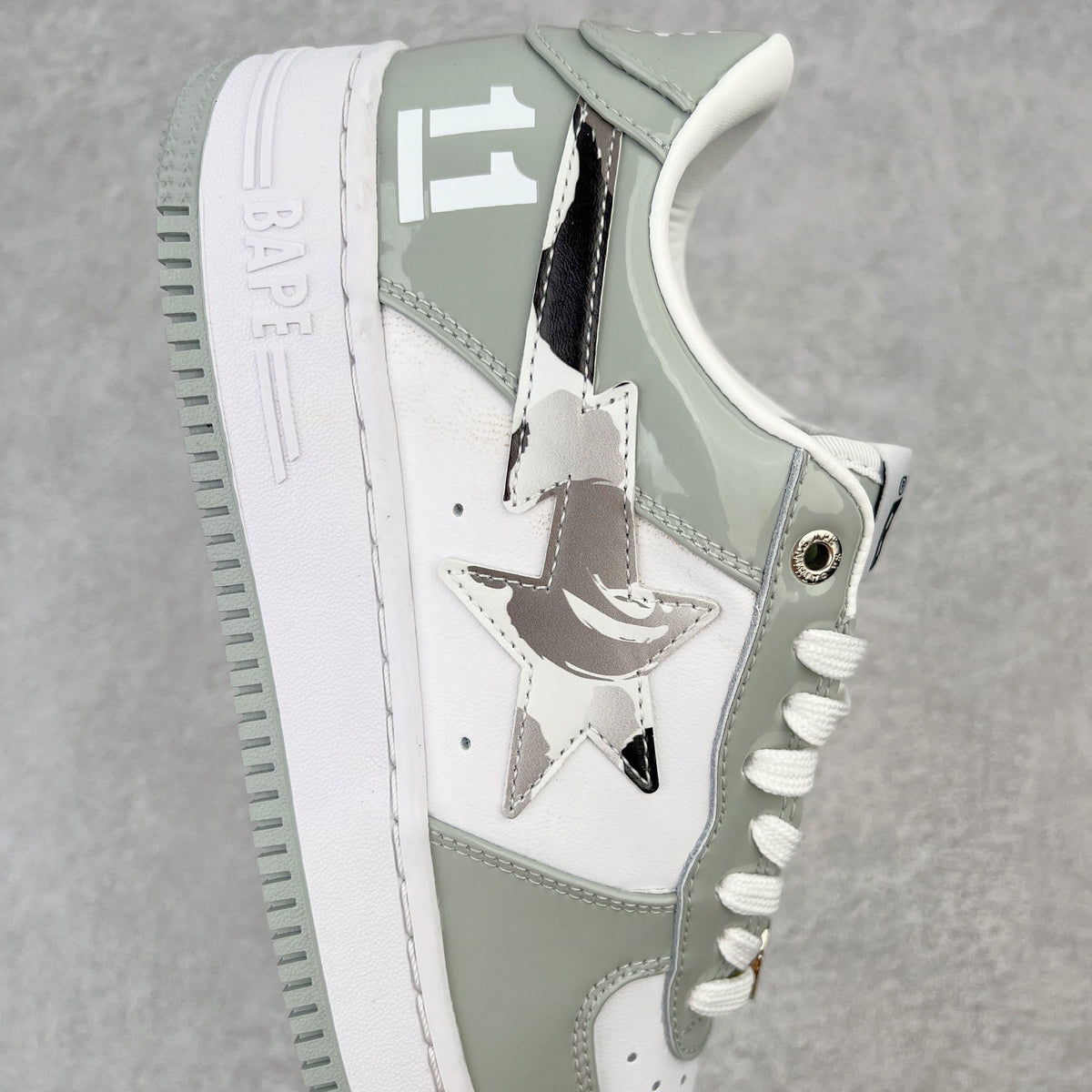 Bape STA Low White Grey