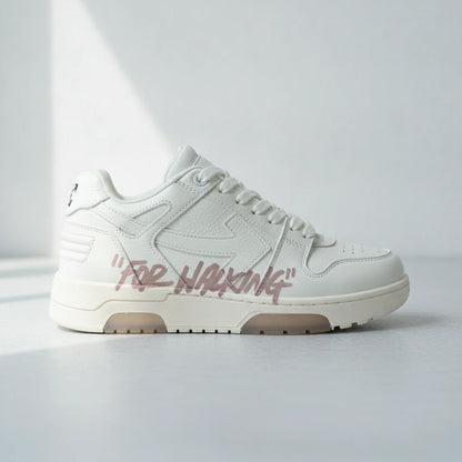 For Walking White Rose | Create a highly realistic square e-commerce catalogue photograph using the selected product image as the only reference for the sneaker itself.
