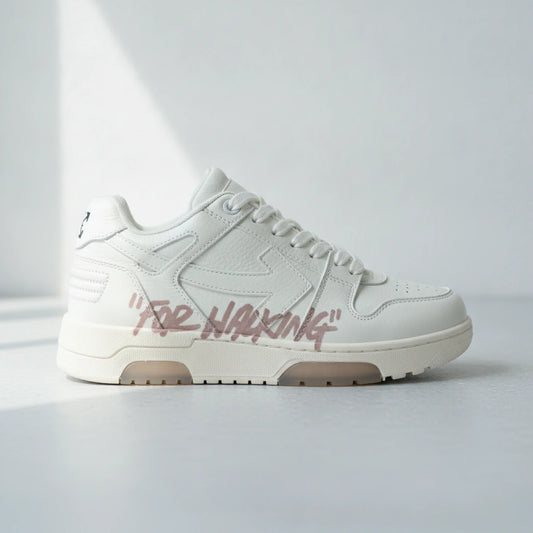 For Walking White Rose | Create a highly realistic square e-commerce catalogue photograph using the selected product image as the only reference for the sneaker itself.