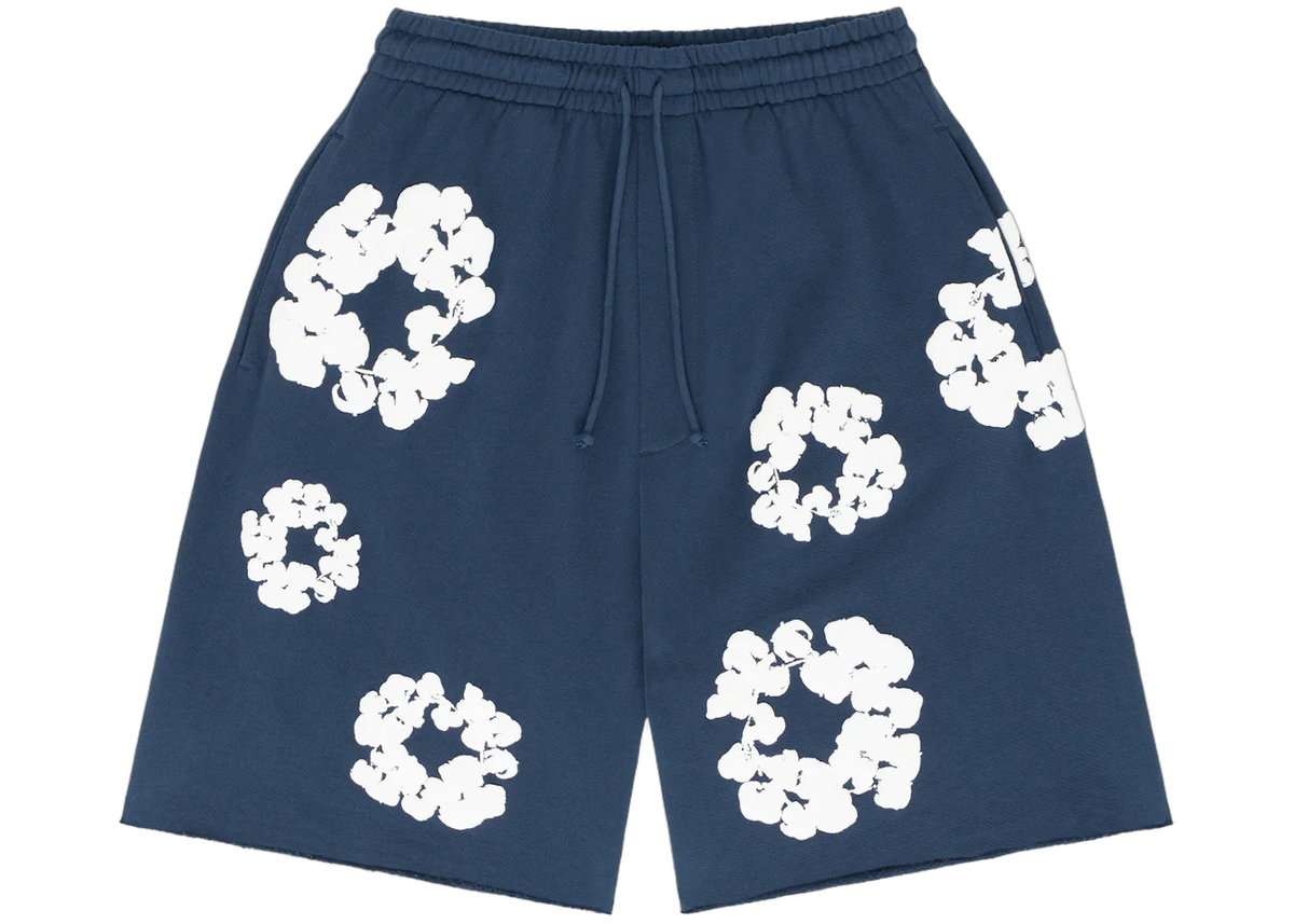 Denim Tears The Cotton Wreath Shorts Navy