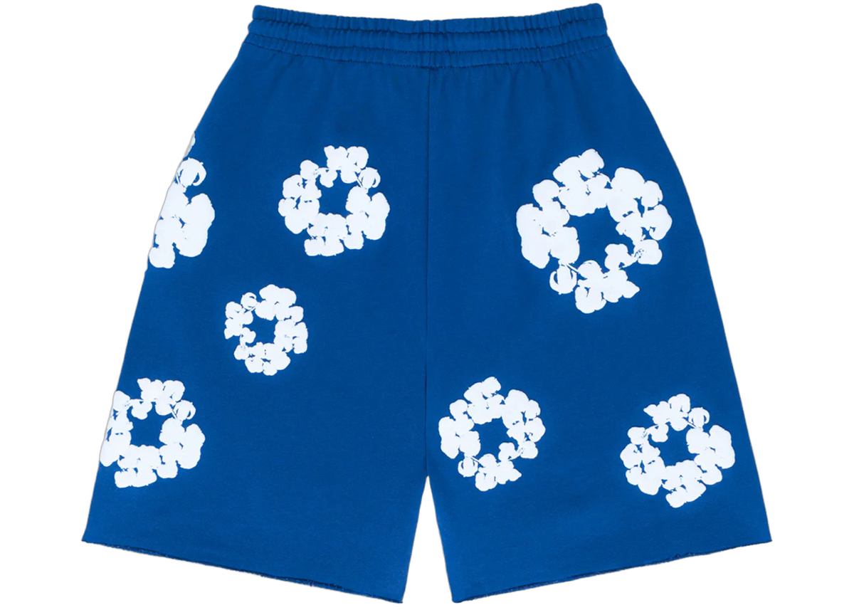 Denim Tears The Cotton Wreath Shorts Royal Blue