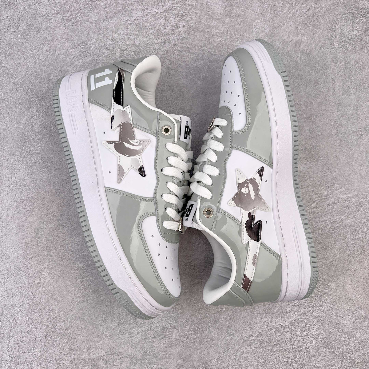 Bape STA Low White Grey