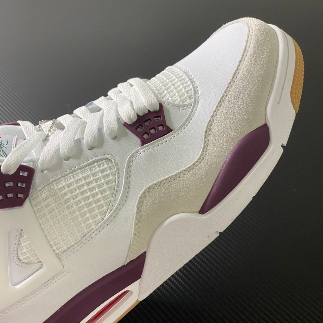 AJ4 Retro White Fuchsia