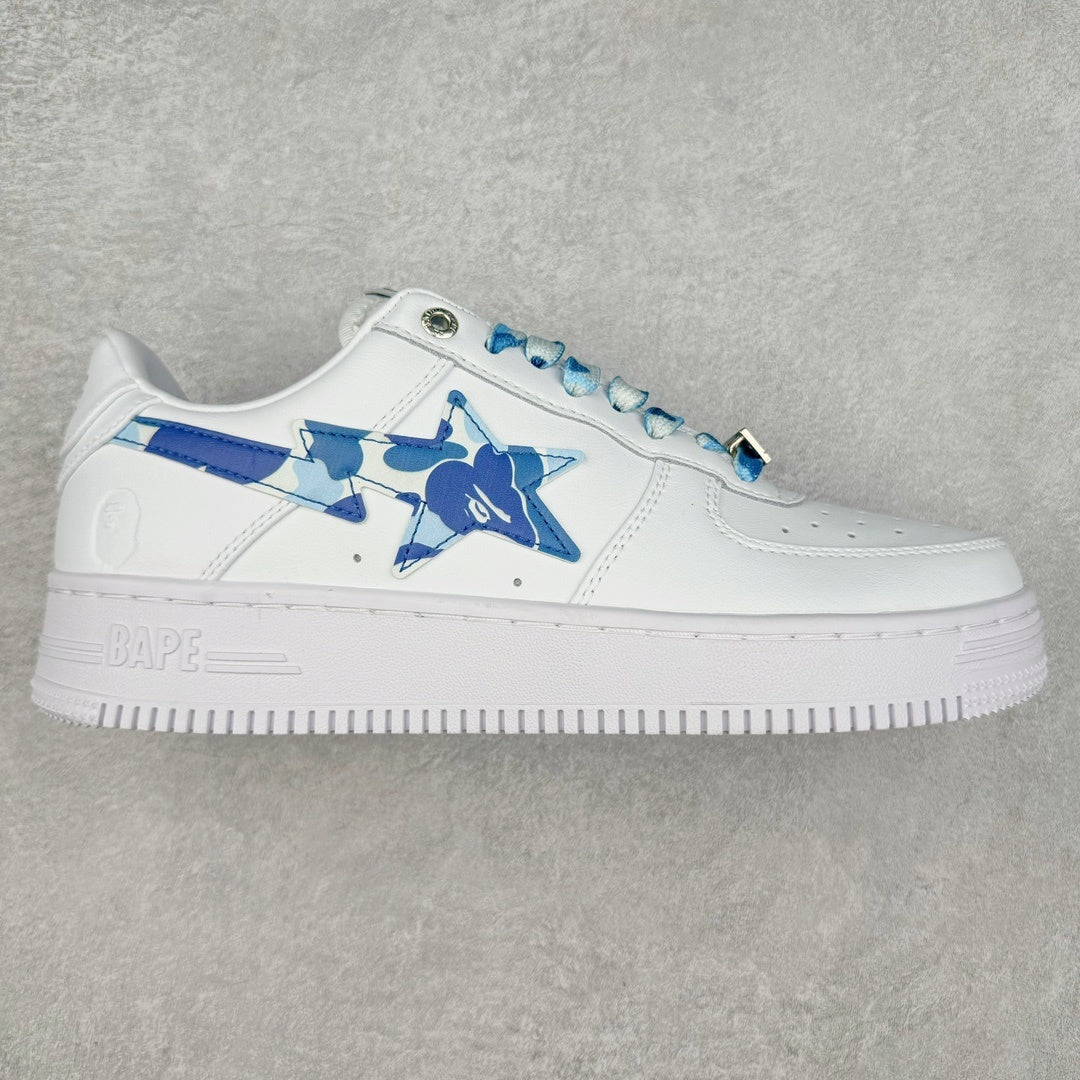 Bape STA Low White ABC Camo Blue