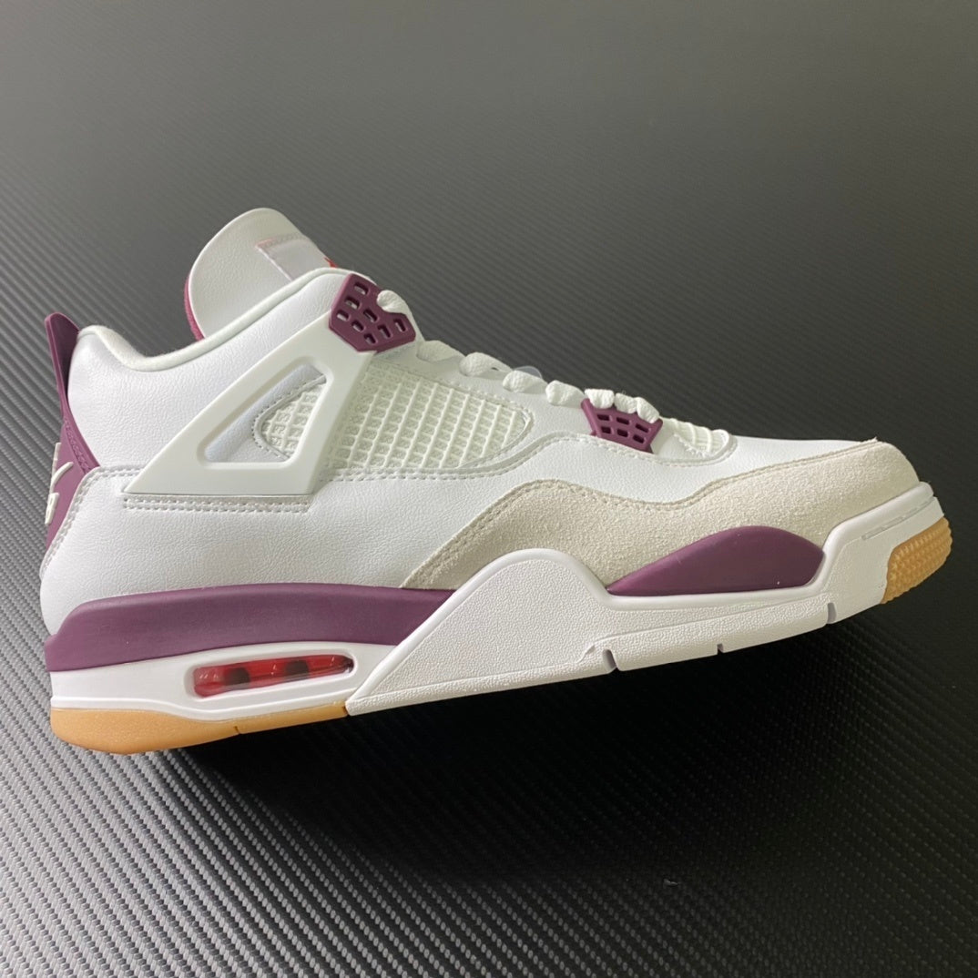 AJ4 Retro White Fuchsia