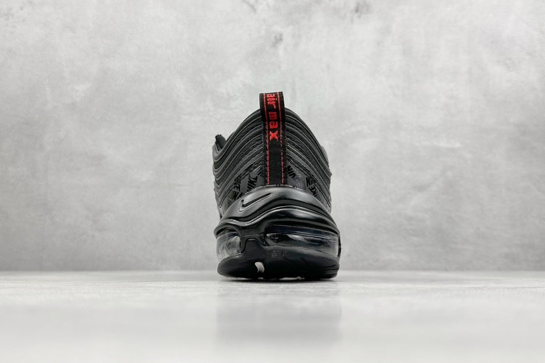 97 All-Over Print Black Red