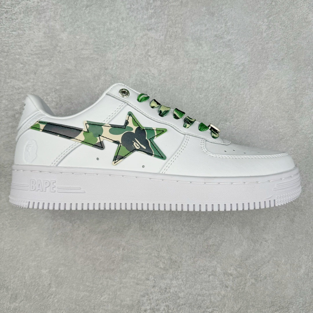 Bape STA Low White ABC Camo Green