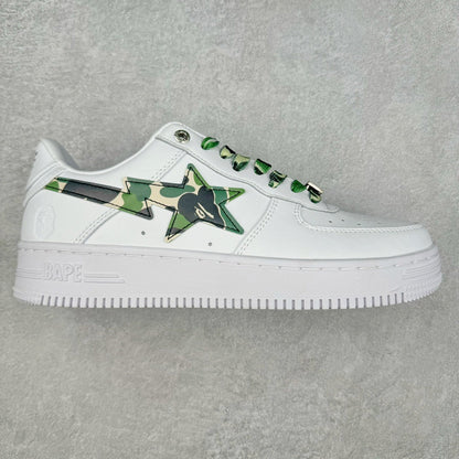 Bape STA Low White ABC Camo Green