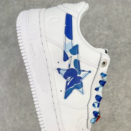 Bape STA Low White ABC Camo Blue