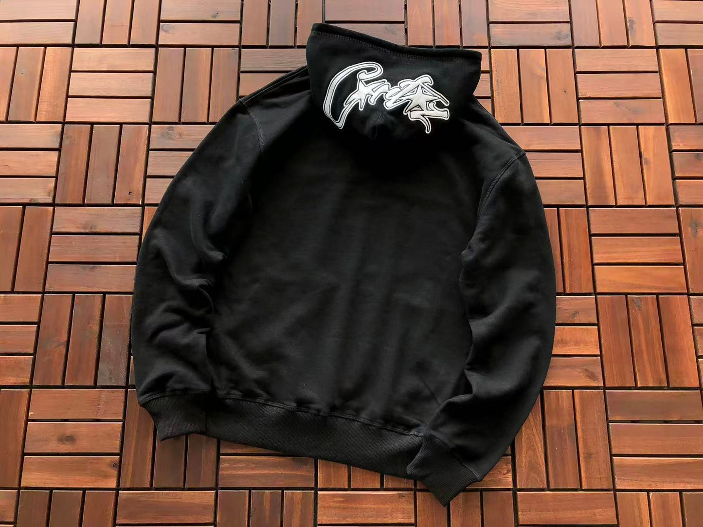 CTZ Conjuntos Satin C Star Appliqué Tracksuit Black